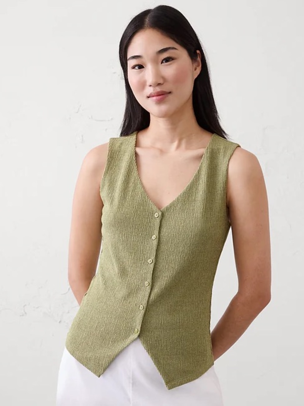 NWOT banana republic jacquard crinkled vest top